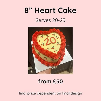 8” Heart Cake