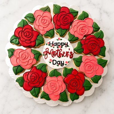 Rose Cookie Platter