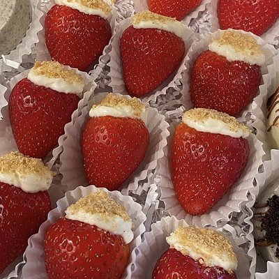 Cheesecake filled strawberries