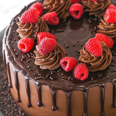 Chocolate Raspberry Cake 16 Servings 