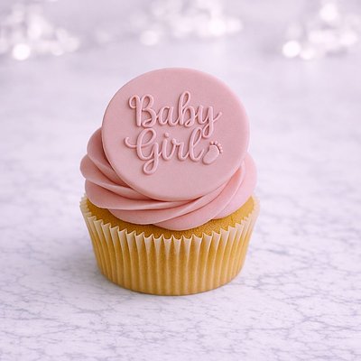 Custom Baby Shower Girl Fondant Cupcakes