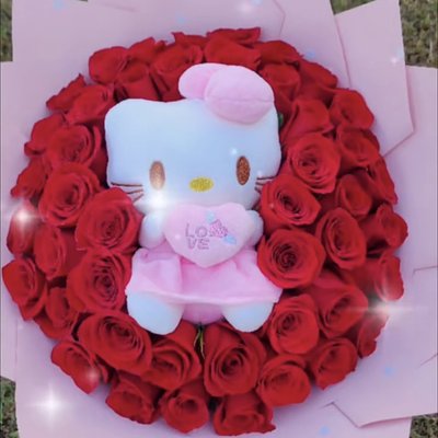 Hello Kitty Red Roses Bouquet