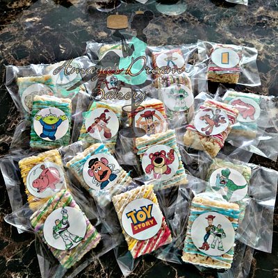Decorated Rice Krispie Treats: Toy Story Theme