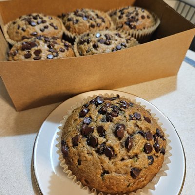 Zucchini Chocolate Chip Muffins (Box Of 6)