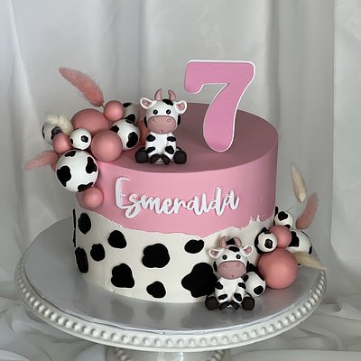 Pink/Blue Cow Cake 