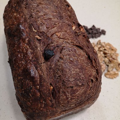 Chocolate Sourdough Noir with Walnuts 