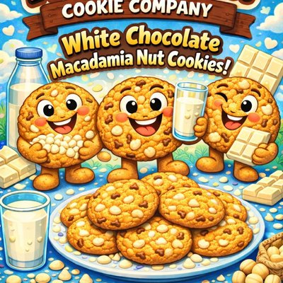White Chocolate Chip Cookies With Macadamia Nuts
