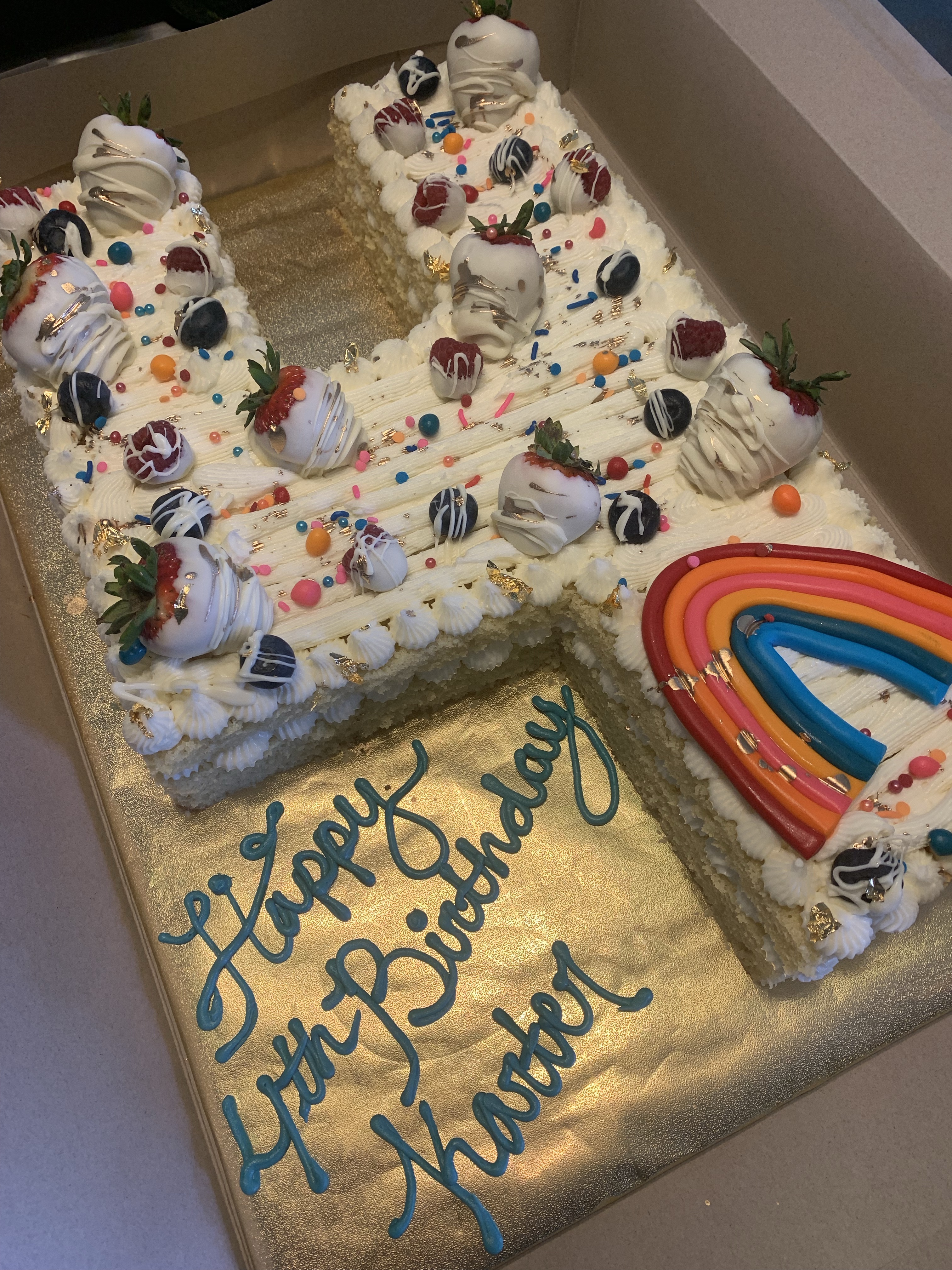 Number 1/2 Sheet Cake