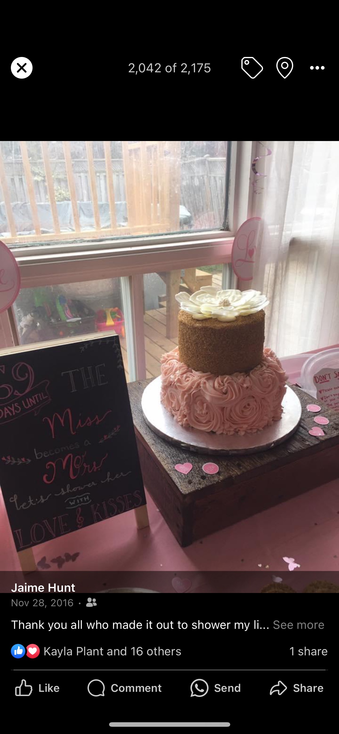 2 Tiered Cake 4” Top 6” Bottom Serves 18-20