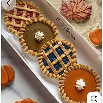 Pie Box Royal Icing Cookies