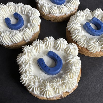 6 Pack, Colts 4in Mini Cookie Cakes