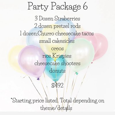 Party Package Number 6.
