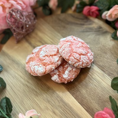 Strawberry Crinkle Cookies(12)