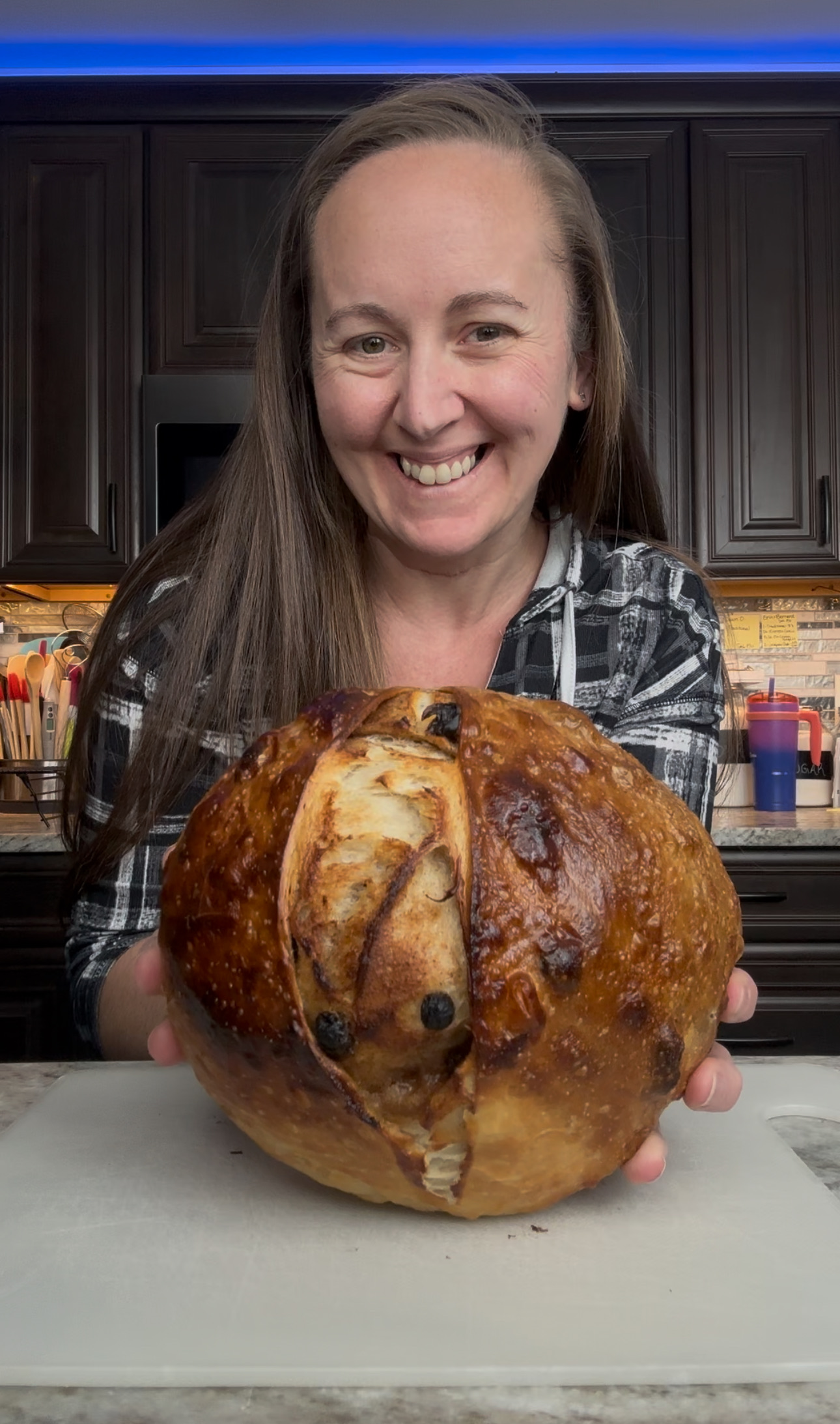 Sweet Cinnamon Raisin Swirl Sourdough Boule  