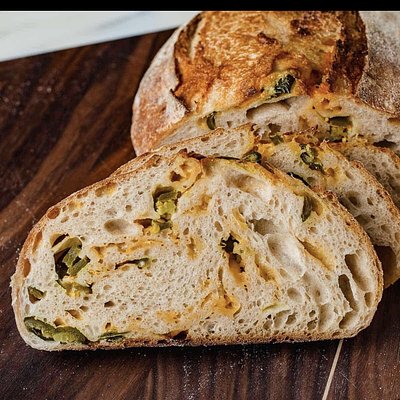 Jalapeño Cheddar Infused sourdough Loaf 