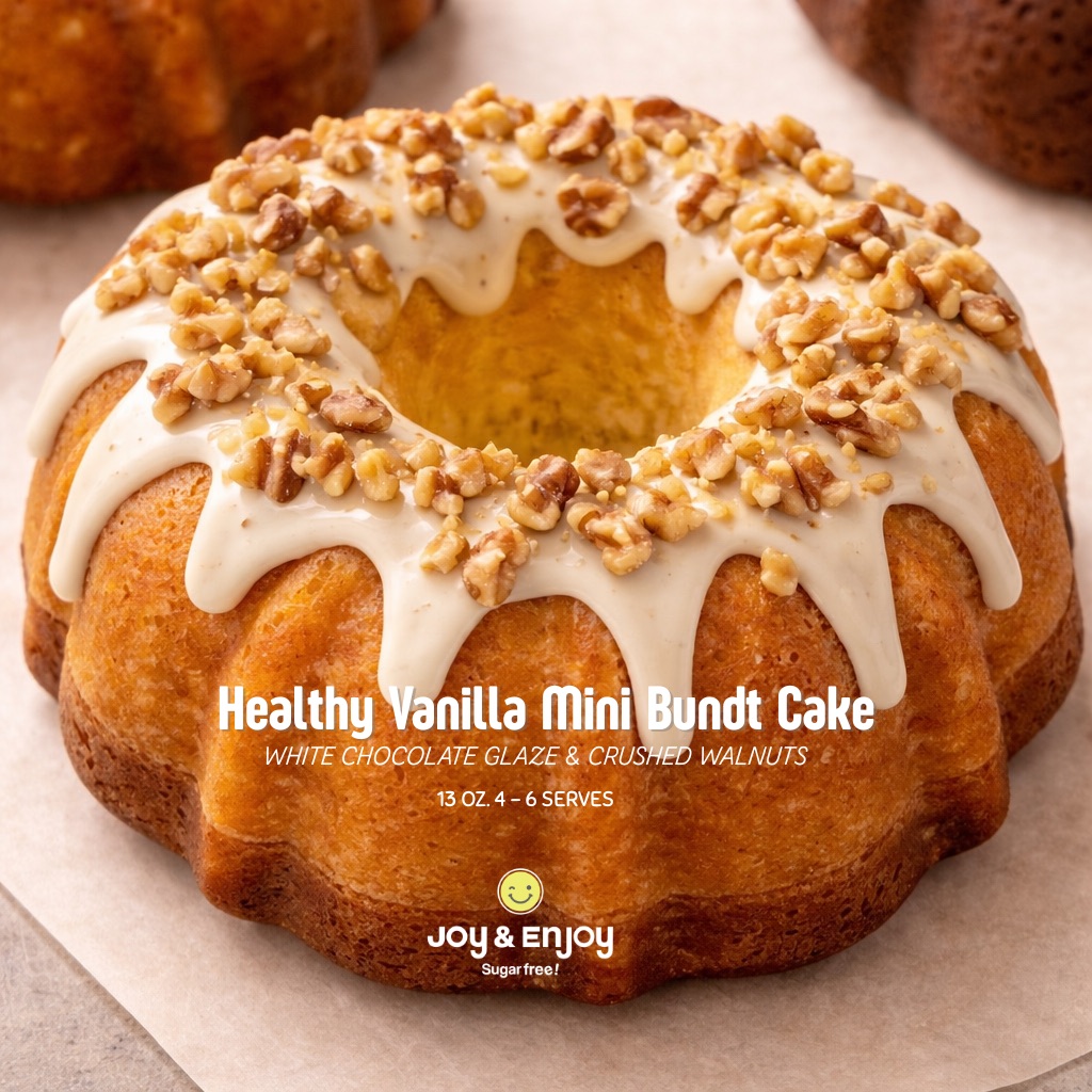 Healthy Vanilla Mini Bundt Cake