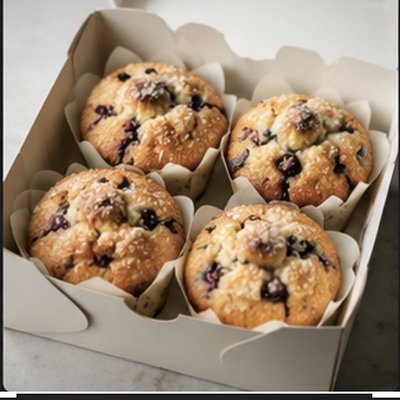 Banana Chocolate Chip Muffins- 4 Pack 