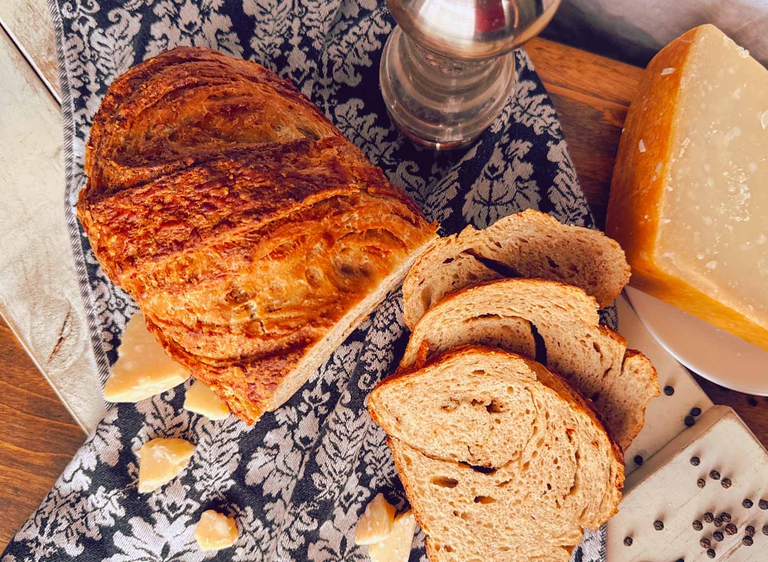 Parmesan Black Pepper Sourdough Loaf