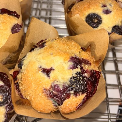 4 Blueberry Muffins