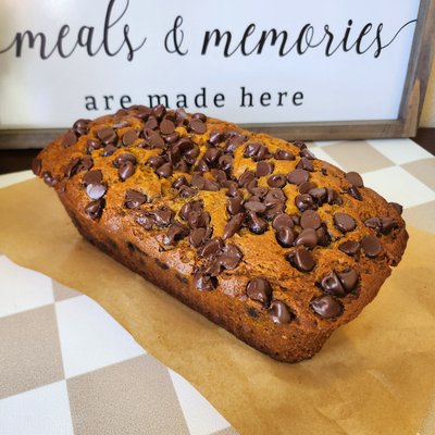 Pumpkin Chocolate Chip Bread Loaf