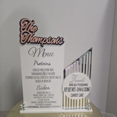 Acrylics MENU'S 