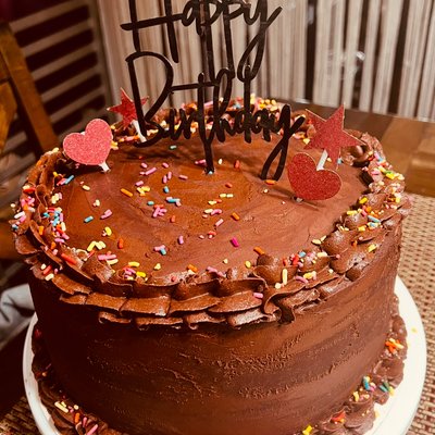 Chocolate Cake With Chocolate Buttercream 