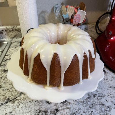 Five Flavor Pound Cake with Glaze