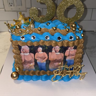 Picture Rectangle Box Cake