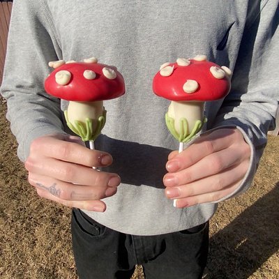 Mushroom Cake Pops 🍄