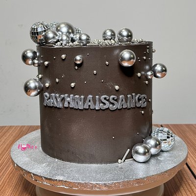 Black Abstract Cake 