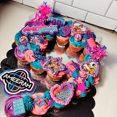 Number/Letter Pull Apart Cupcakes (Single Digit) One Flavor