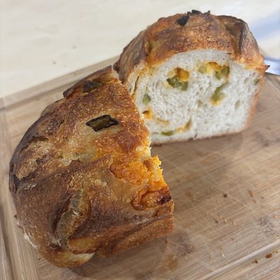 Jalapeño and Cheddar Sourdough Loaf