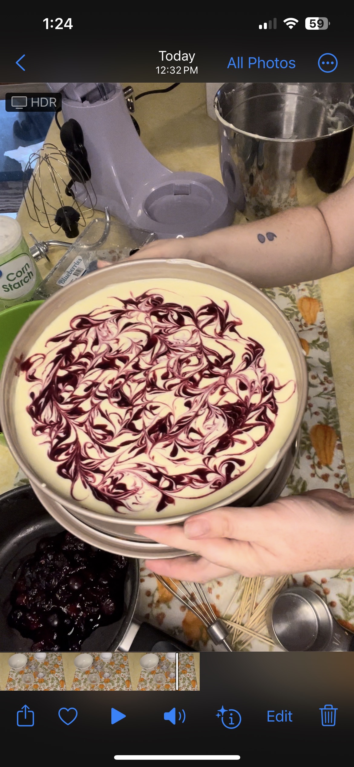 9 Inch Blueberry Cheesecake