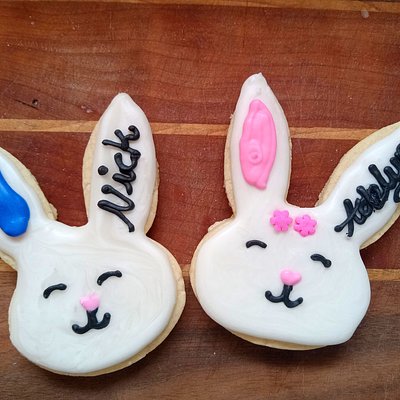 Personalized Bunny Cookies