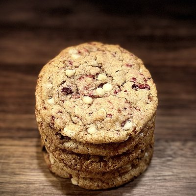 Raspberry White Chocolate Cookies 
