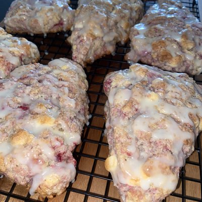 White Chocolate Raspberry Scones