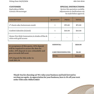 Kayla Miller Custom Order