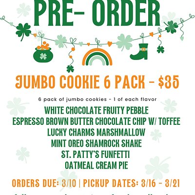 St. Patrick’s Jumbo Cookie 6-pack