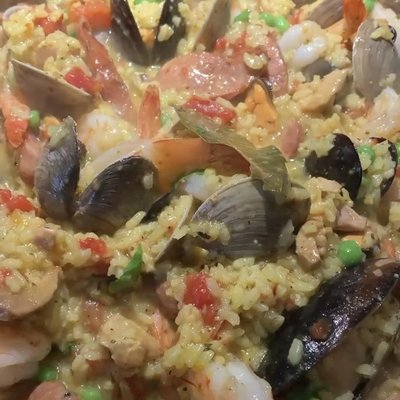Paella Over Rice