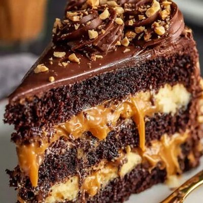 8" Chocolate Snickers Cake (3-Layered)