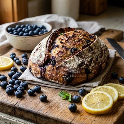 Blueberry Lemon Cream Cheese Loaf