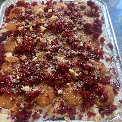 Red Velvet Banana Pudding 