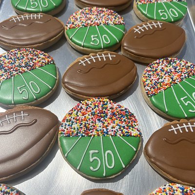 Football Sugar Cookies 12 Count 