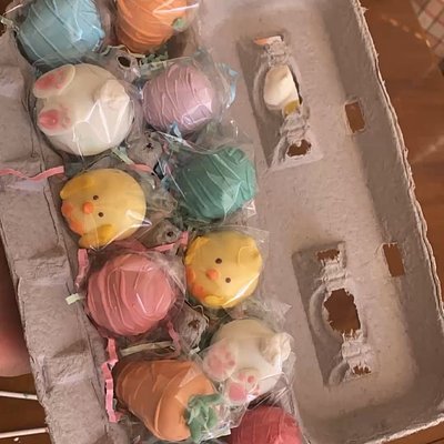 Egg Carton Cakepops 