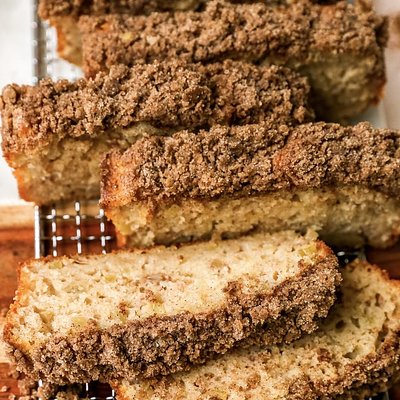 Sourdough Apple Streusel Topped Bread 