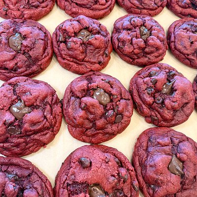 Red Velvet Nutella Cookies