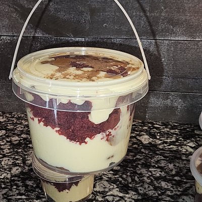 Red Velvet Banana Pudding Cup