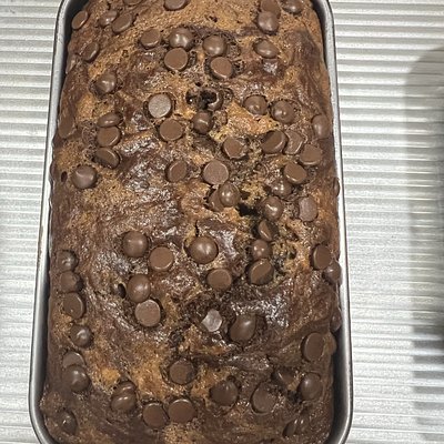 Marbled Chocolate Chip Sourdough Banana Bread (1 MINI Loaf)