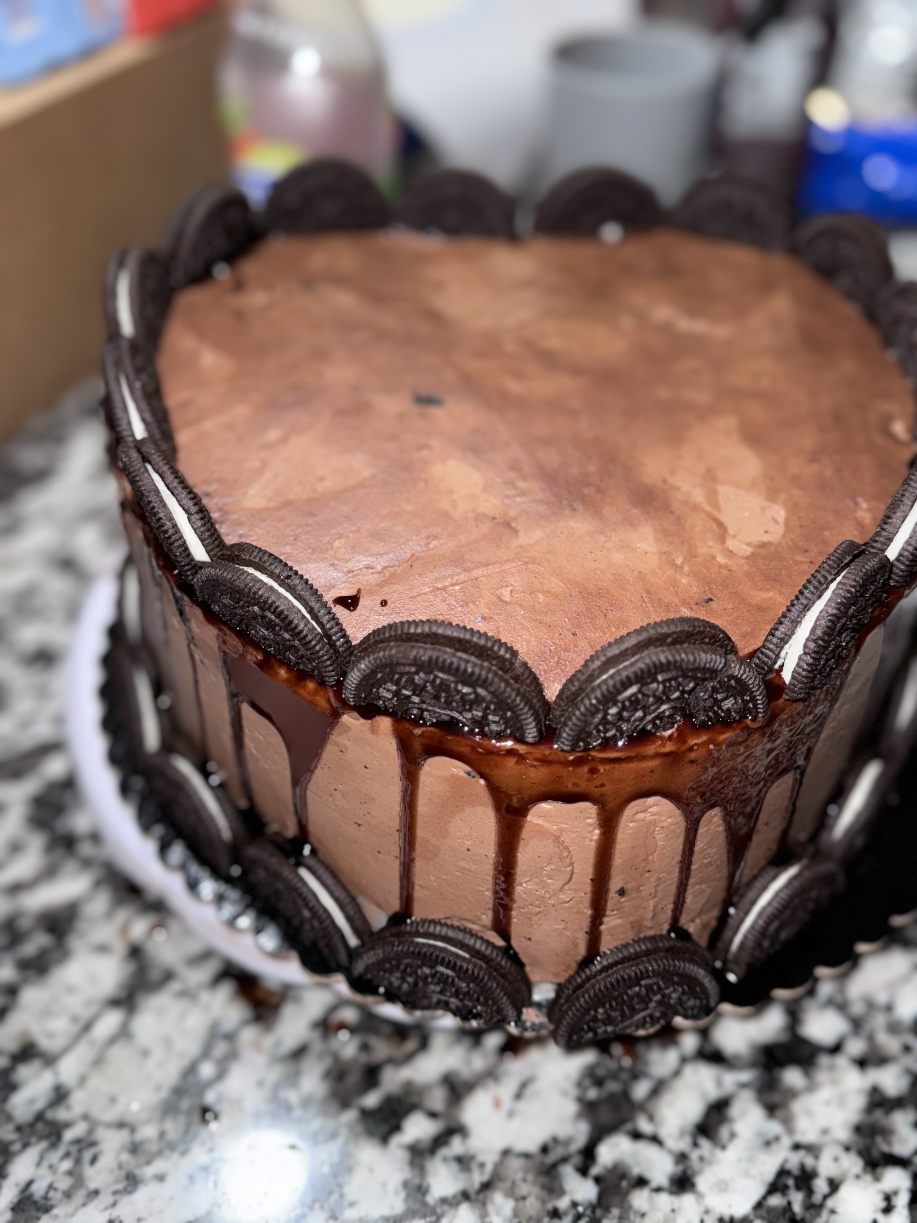10” Chocolate Oreo Brownie 3 Layer Cake 