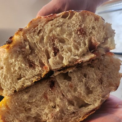 Strawberry And White Chocolate Chip Sourdough Loaf